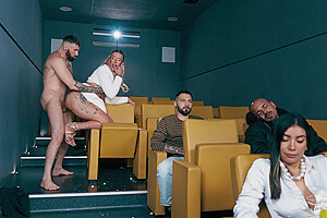 She-cock Hardening At The Cinema